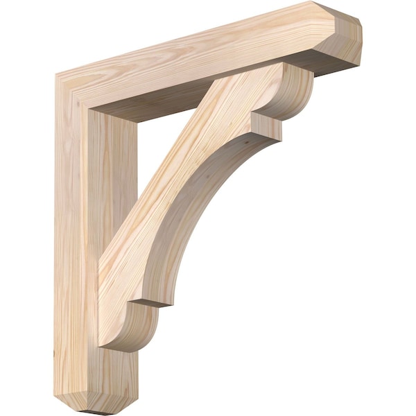 Ekena Millwork Olympic Craftsman Smooth Bracket w/ Offset Brace, Douglas Fir, 5 1/2"W x 26"D x 26"H BKT0604X26X26OLY04SDF - main